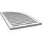 Ekena Millwork Quarter Round Top Right Surface Mount PVC Gable Vent w/ 2"W x 1-1/2"P Brickmould Frame, 24"W x 40"H GVPQR24X4002SF - alternate 4